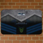 Seattle Seahawks Chevron Points Blue Black Doormat