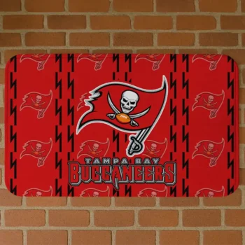 Tampa Bay Buccaneers Bolt Row Red Doormat