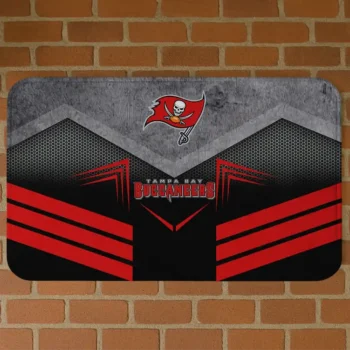Tampa Bay Buccaneers Chevron Points Red Black Doormat