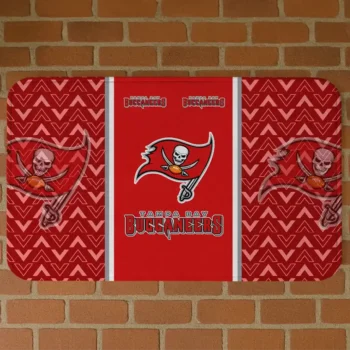 Tampa Bay Buccaneers Chevron Stack Red Doormat