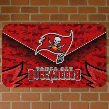 Tampa Bay Buccaneers Layered Lines Red Doormat