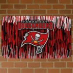Tampa Bay Buccaneers Vertical Flow Red Doormat