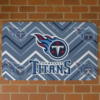 Tennessee Titans Chevron Geometrics Navy Doormat