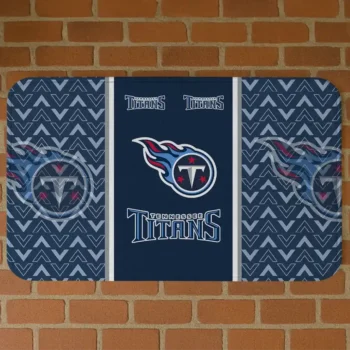 Tennessee Titans Chevron Stack Navy Doormat