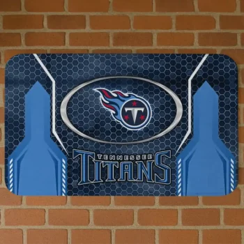 Tennessee Titans Hexagon Oval Navy Doormat
