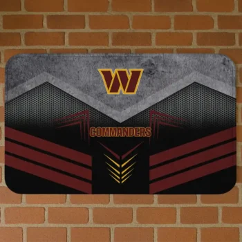 Washington Commanders Chevron Points Burgundy Black Doormat