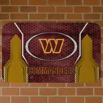 Washington Commanders Hexagon Oval Burgundy Doormat