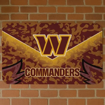 Washington Commanders Layered Lines Burgundy Doormat