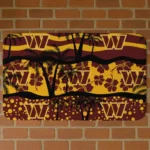 Washington Commanders Palm Silhouette Burgundy Black Doormat