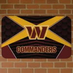Washington Commanders Techno Camo Burgundy Black Doormat