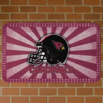 Red Helmet Centerpiece Arizona Cardinals Doormat - Non-Slip Fan Mat