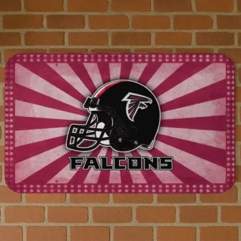 Red Helmet Centerpiece Atlanta Falcons Doormat - Non-Slip Fan Mat