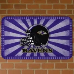 Purple Helmet Centerpiece Baltimore Ravens Doormat - Non-Slip Fan Mat