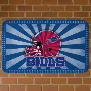Blue Helmet Centerpiece Buffalo Bills Doormat - Non-Slip Fan Mat