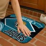 custom-jacksonville-jaguars-football-crest-teal-black-doormat-best-selling.webp