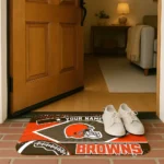 customized-cleveland-browns-football-crest-brown-black-doormat-best-selling.webp