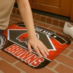 customized-cleveland-browns-football-crest-brown-black-doormat-best-selling.webp