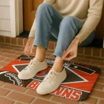 customized-cleveland-browns-football-crest-brown-black-doormat-best-selling.webp