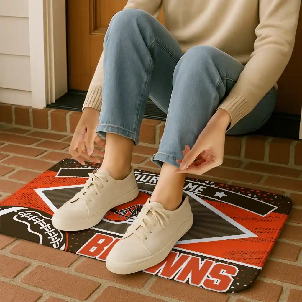 customized-cleveland-browns-football-crest-brown-black-doormat-top-rated.webp