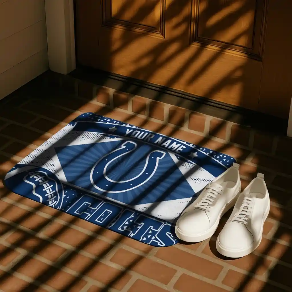 customized-indianapolis-colts-football-crest-blue-black-doormat-trendy.webp