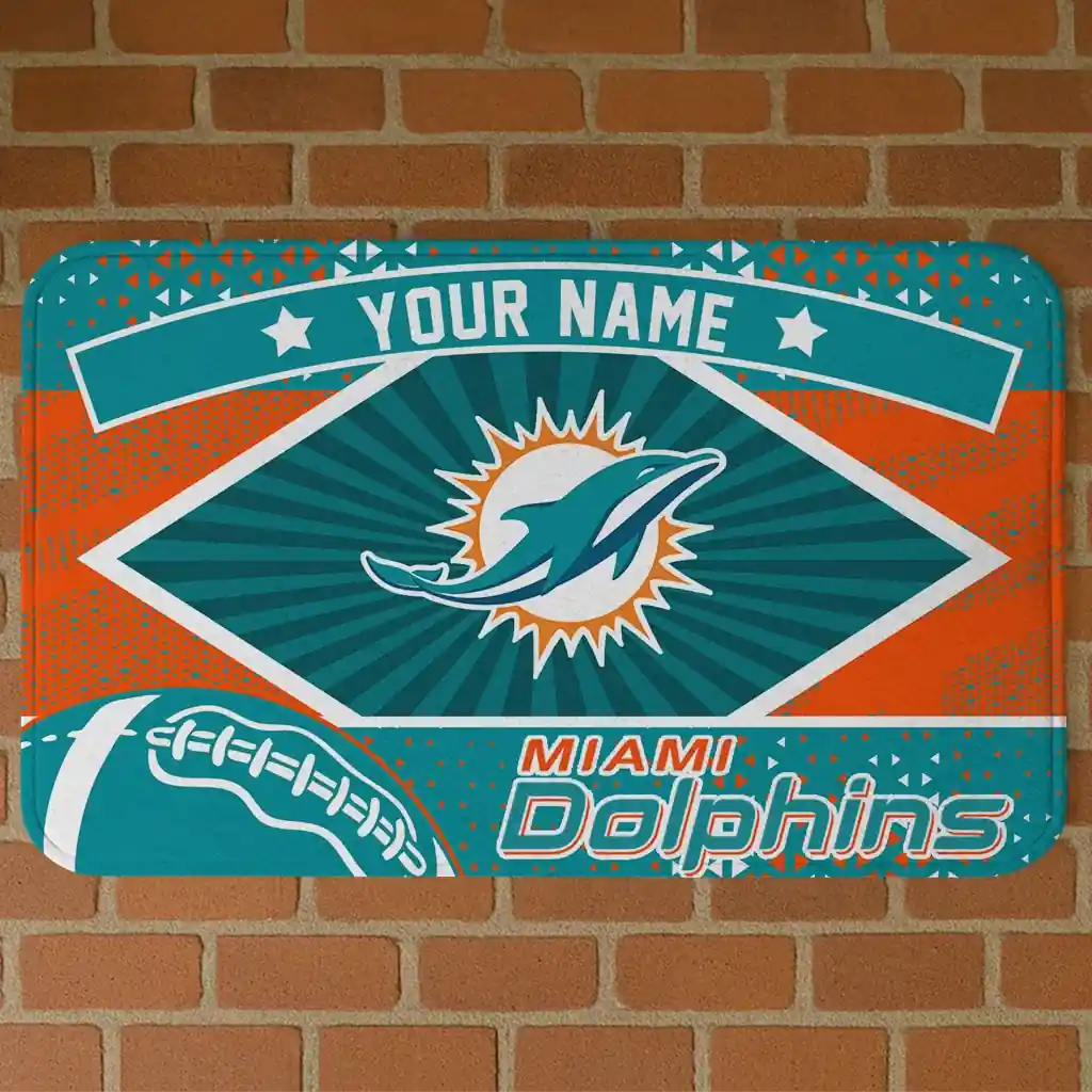 customized-miami-dolphins-football-crest-aqua-black-doormat-best-selling.webp customized miami dolphins football crest aqua black doormat best selling