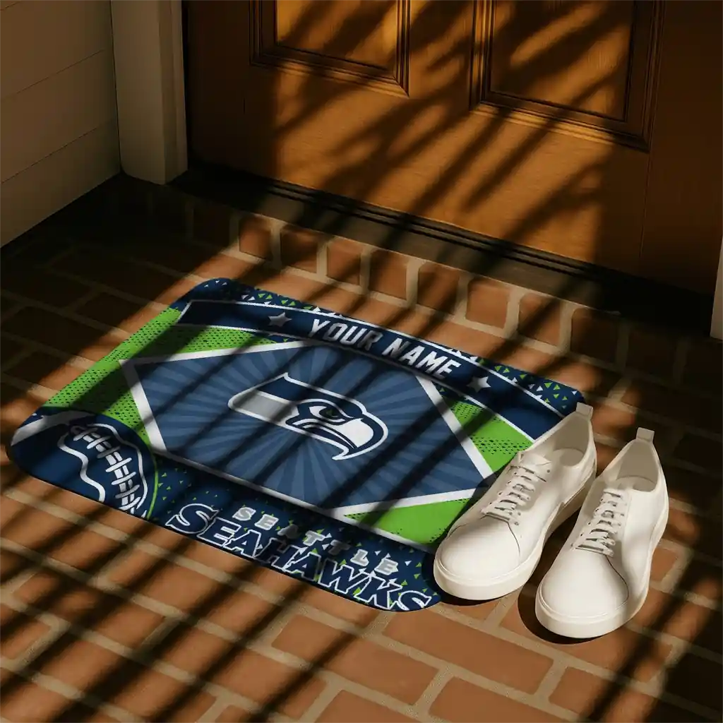 customized-seattle-seahawks-football-crest-blue-black-doormat-trendy.webp