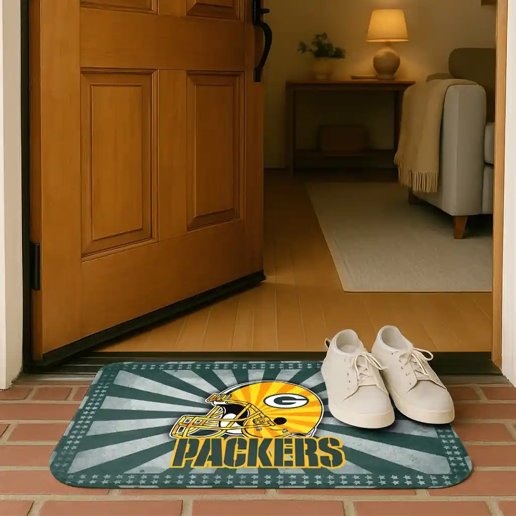 green-bay-packers-helmet-centerpiece-green-doormat-fashion-forward.webp