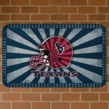 Blue Helmet Centerpiece Houston Texans Doormat - Non-Slip Fan Mat