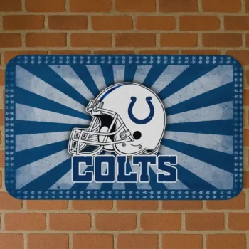 Blue Helmet Centerpiece Indianapolis Colts Doormat - Non-Slip Fan Mat
