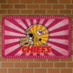 Red Helmet Centerpiece Kansas City Chiefs Doormat - Non-Slip Fan Mat
