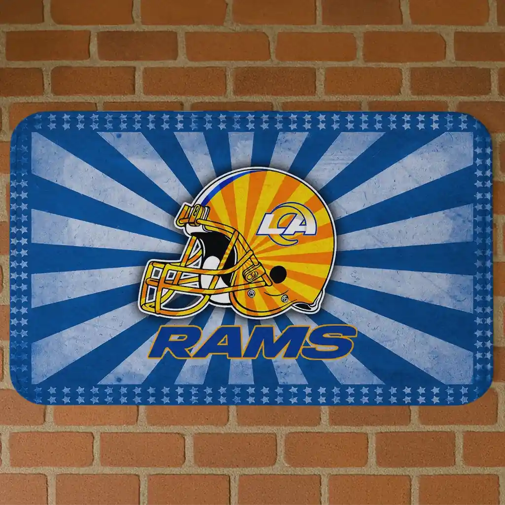 los-angeles-rams-helmet-centerpiece-blue-doormat-best-selling.webp los angeles rams helmet centerpiece blue doormat best selling
