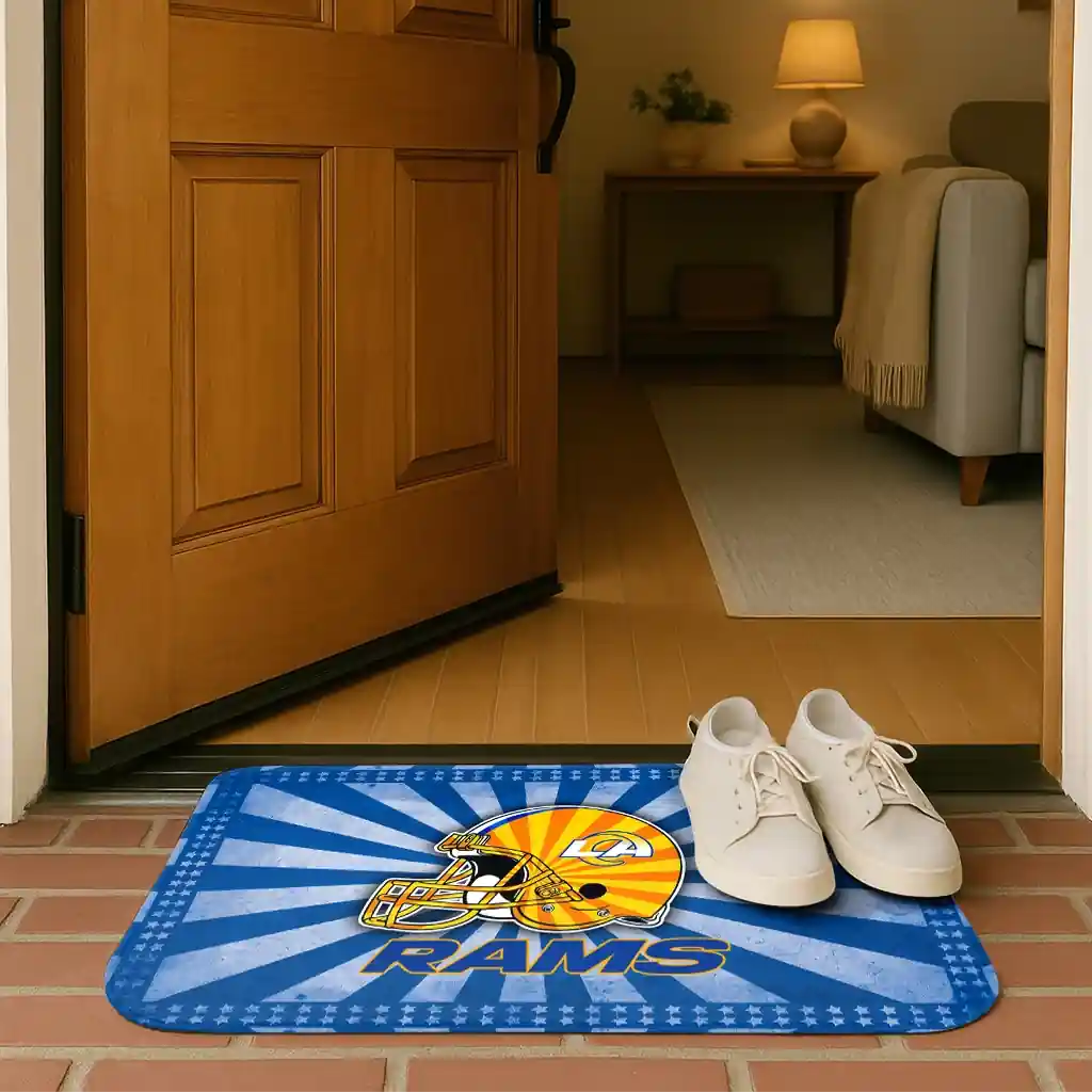 los-angeles-rams-helmet-centerpiece-blue-doormat-fashion-forward.webp