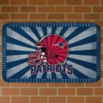 Blue Helmet Centerpiece New England Patriots Doormat - Non-Slip Fan Mat