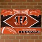 personalized-cincinnati-bengals-football-crest-orange-black-doormat-best-selling.webp