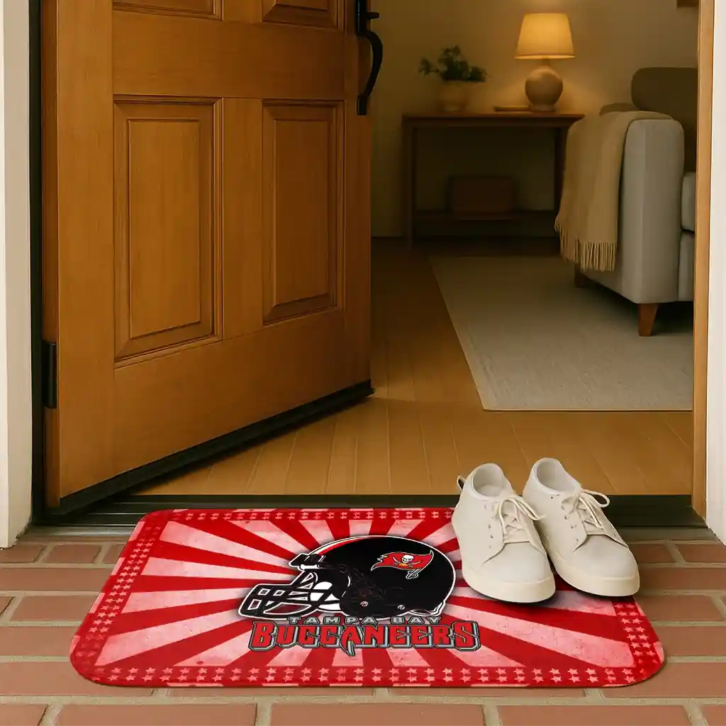 tampa-bay-buccaneers-helmet-centerpiece-red-doormat-fashion-forward.webp