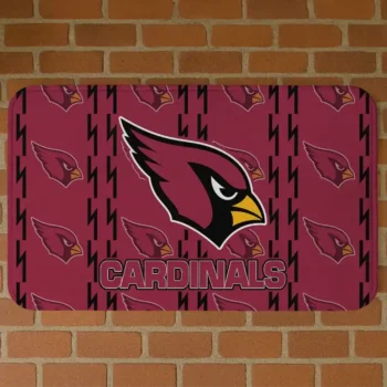 Red Bolt Row Arizona Cardinals Doormat - Non-Slip Fan Mat