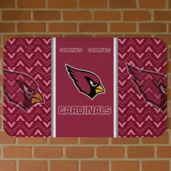 Red Chevron Stack Arizona Cardinals Doormat - Non-Slip Fan Mat