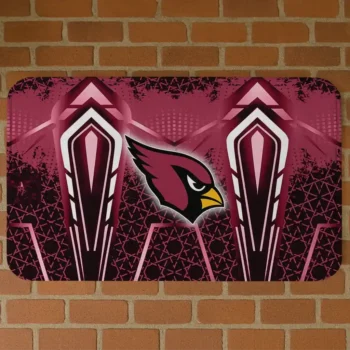 Red Graphic Stripes Arizona Cardinals Doormat - Non-Slip Fan Mat