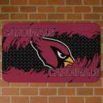 Red Plate Rip Arizona Cardinals Doormat - Non-Slip Fan Mat