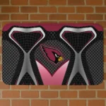 Black Torso Pattern Arizona Cardinals Doormat - Non-Slip Fan Mat