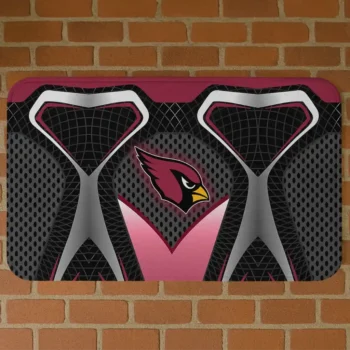 Black Torso Pattern Arizona Cardinals Doormat - Non-Slip Fan Mat