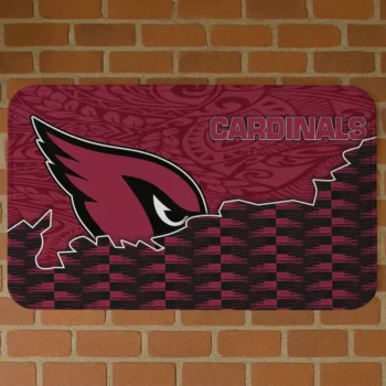 Black/Red Tribal Detailing Arizona Cardinals Doormat - Non-Slip Fan Mat