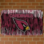 Red Vertical Flow Arizona Cardinals Doormat - Non-Slip Fan Mat