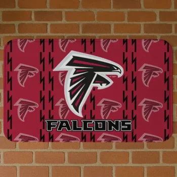 Red Bolt Row Atlanta Falcons Doormat - Non-Slip Fan Mat