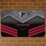 Black/Red Chevron Points Atlanta Falcons Doormat - Non-Slip Fan Mat