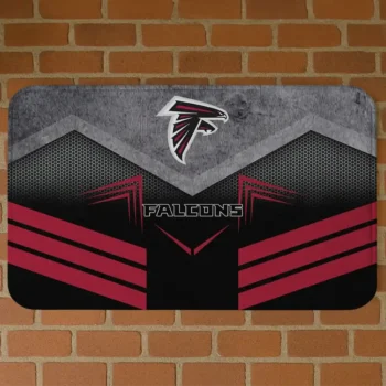 Black/Red Chevron Points Atlanta Falcons Doormat - Non-Slip Fan Mat
