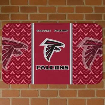 Red Chevron Stack Atlanta Falcons Doormat - Non-Slip Fan Mat