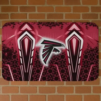 Red Graphic Stripes Atlanta Falcons Doormat - Non-Slip Fan Mat