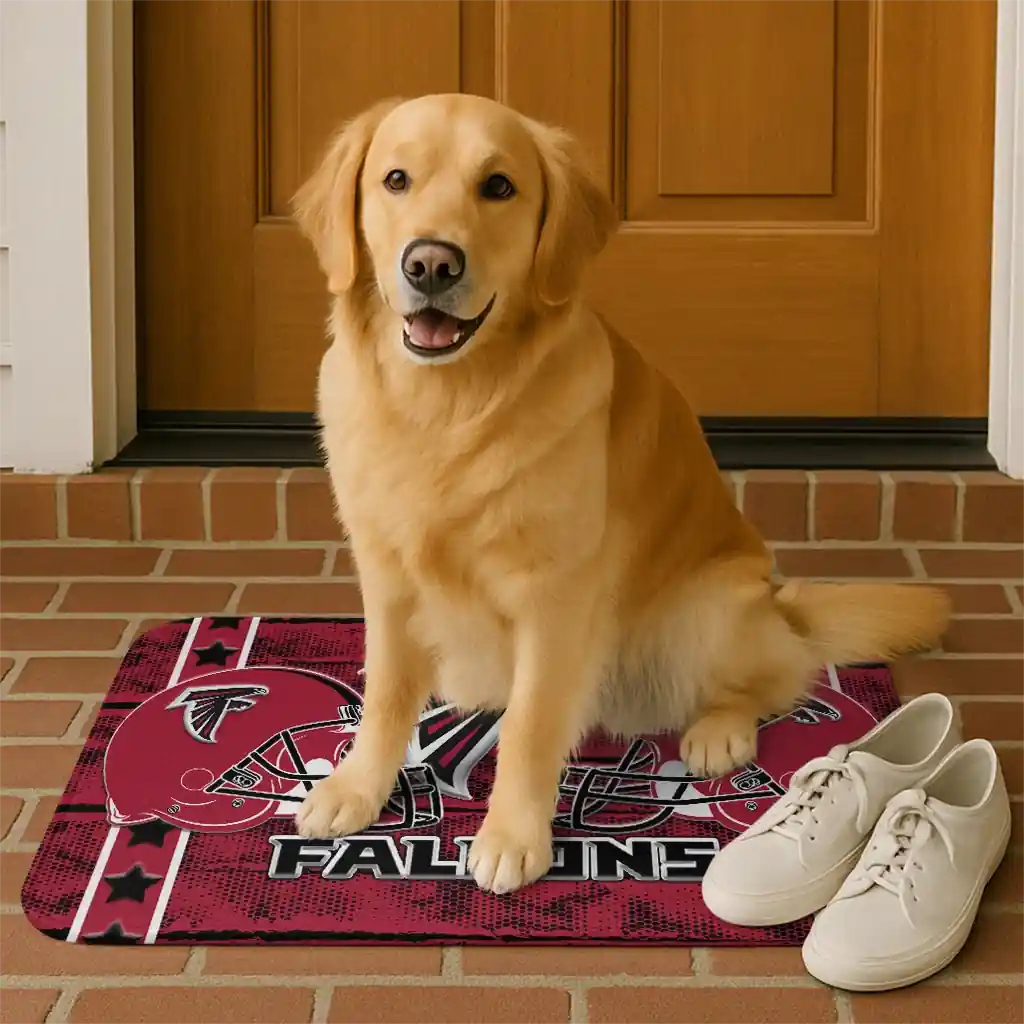 atlanta-falcons-helmet-illustration-red-doormat-high-quality.webp