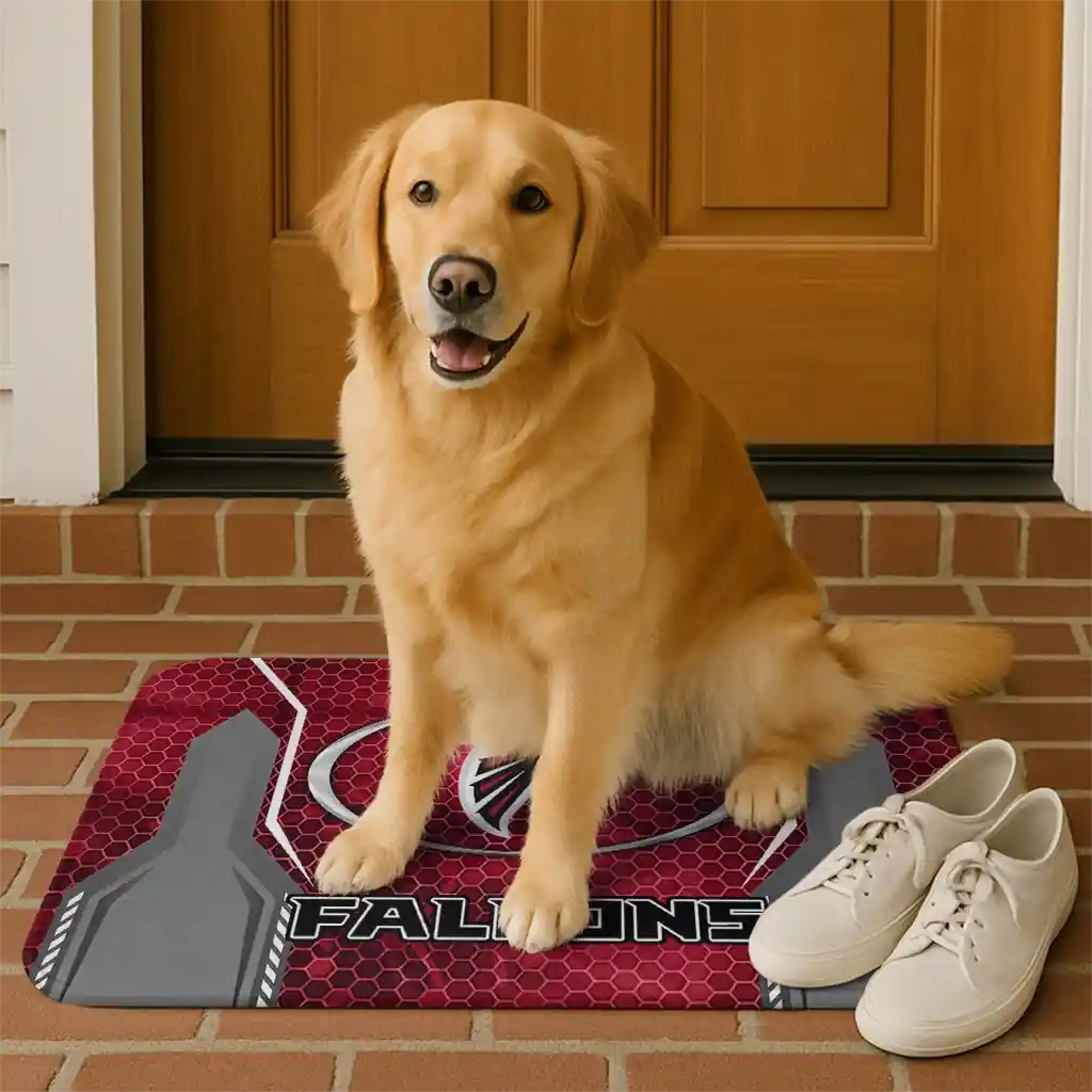 atlanta-falcons-hexagon-oval-red-doormat-high-quality.webp
